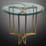 Hollywood Regency Style Brass & Glass Side Table