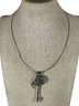 Sterling Silver Chain Necklace Having Key Pendant