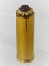 MCM 1950's Gold Tone Rhinestone Embellished Lipstick Case/container 2.25'