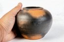 Signed Vintage Pottery Vase With Matte Black Finish