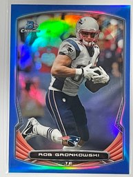 2014 Topps Bowman Chrome Rob Gronkowski Blue Parallel Refractor Card #68    Numbered 103/199