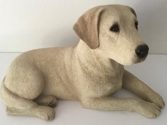 Adorable Sandicast Resin Labrador Dog Statue
