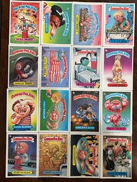 1986 Garbage Pail Kids Sticker Card Lot  All 16 Cards In Picture Are Included In This Lot.  Excel. Cond. Cards