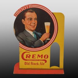 Rare Cremo Cardboard Bottle Display Connecticuts Best Old Stock Ale