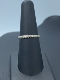 Antique & Intricate 18k White Gold Band