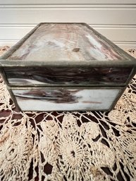 Leaded Slag Glass Box