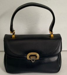 Vintage 50s Koret Navy Leather Handbag