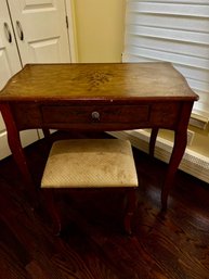 Very Sweet Ladies Decorated Vanity And Bench