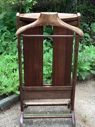 Vintage Wood Valet Free Standing Clothes Stand