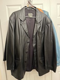 Mens Vera Pelle Leather Jacket From Italy Size 58