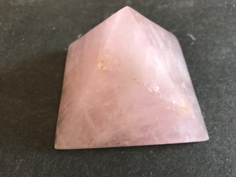 Rose Quartz Pyramid, 1 LB , 5inch By 3 Inch