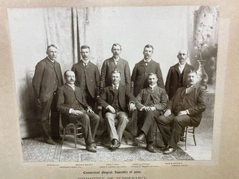 Photograph Of The Committee On Temperance/Prohibition. Connecticut General Assembly Of 1899. 18' X 22'.