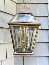 3 Outdoor Wall Sconces, Brass