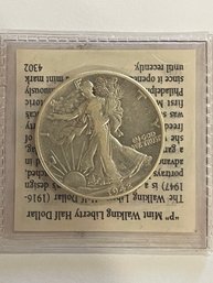 1942  Walking Liberty Silver Half Dollar