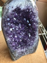 Amethyst Crystal Geode, 3 LB 8 Oz, 7 Inch Tall