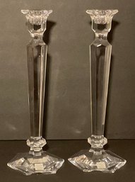 PR. Miller Rogaska Crystal Candlesticks By Reed & Barton
