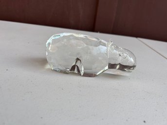 Crystal Glass Hippopotamus