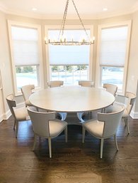 Century Expandable Dining Table: 58 Inch To 84 Inch Diameter