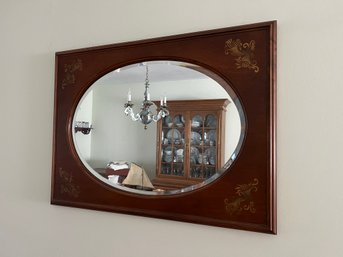 Hitchcock Beveled Glass Mirror Featuring A Stencil Design