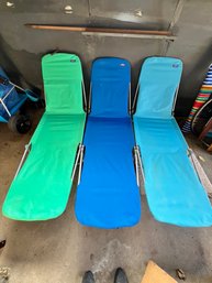 3 Copa Folding Beach Loungers