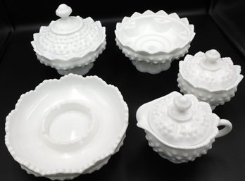 Fenton Hobnail Milk Glass Assortment