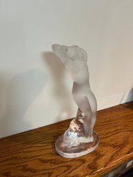Lalique Of France Frosted Crystal Naiad