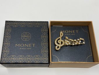 Monet Music Notes Brooch