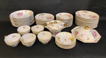 55 Piece Theodore Haviland Nosegay China Set