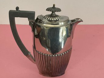 WMH & S Silver Plated Black Handle Art Deco Look Teapot