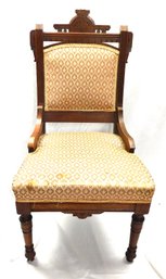 Eastlake-style Oak Parlor Chair