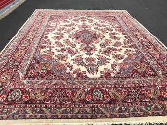 Hand Knotted Persian Rug, 9 Feet By 12 Feet