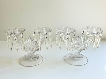 Vintage Fostoria Glass Candelabra