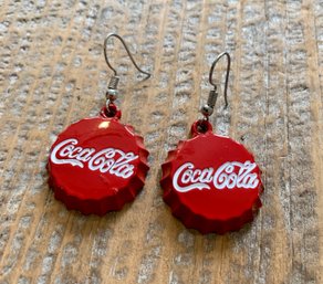 Metal Coca Cola Earrings