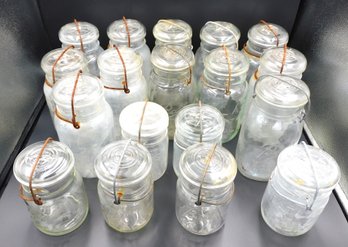 Old Wire-bail Atlas And Ball Canning Jars (18)