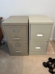 Two Metal File Cabinets