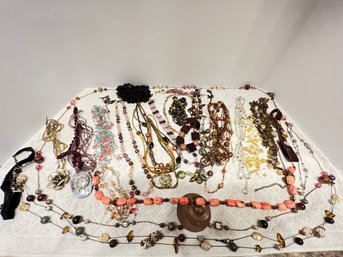Lot #19 Costume Jewelry With Some Sterling Mixed In The Jewelry