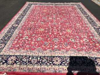 Mashad Hand Knotted Persian Rug, 9 Feet By 12 Feet