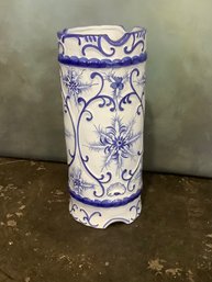 Blue And White Umbrella Stand