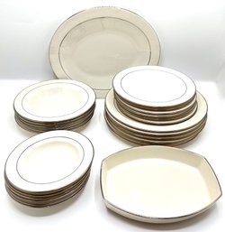 Francisan Moon Glow China Purchased At Tiffany's In 1967, Set Of 6: Dinner, Salad, Soup, Sides & Platters