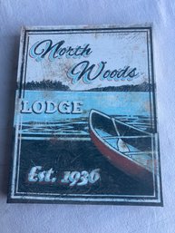 North Woods Lodge Art Decor On Canvas 11' X 14'