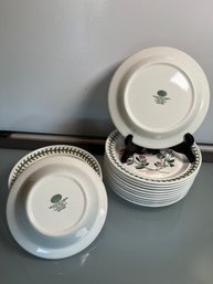 Portmeirion Dish, Four Salad Plates 8.5in And 7 Soup Dishes 8.5