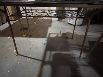 Wrought Iron Table W/ Glass Top
