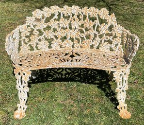 Vintage Cast Iron Ornate Garden Loveseat.