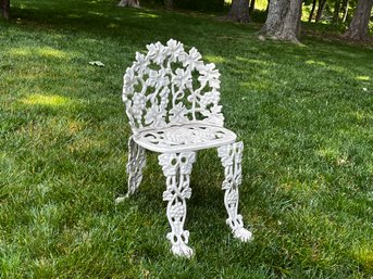 Cast Iron Vicotrisn Style White Painted Bench