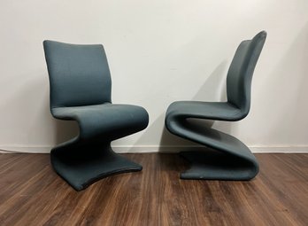 Zig Zag Chairs From Roche Bobois- Originally Paid $600 A Piece! - View All Photos For Condition - (Group 1/2)