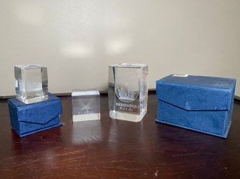 3 Crystal Paperweights