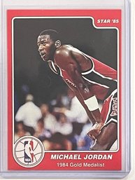 1984 Star Michael Jordan Gold Medalist Card #7     Super Clean Card