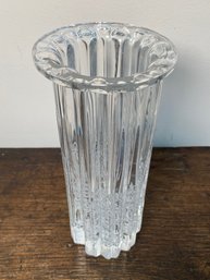 Vintage Hadeland Crystal Vase Signed 10.25' No Chips Cracks Or Nicks