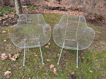 Pair Of Russell Woodard Metal Chairs