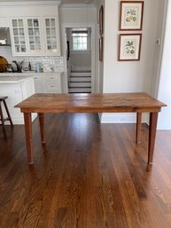 Plank- Top Farm Table With Breadboard Ends